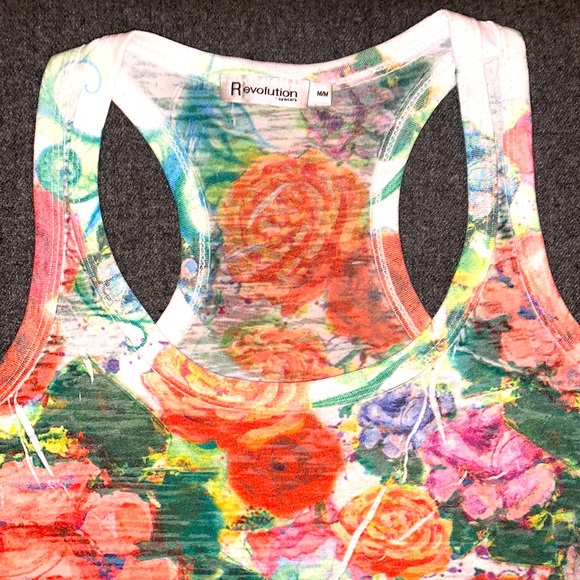 Ricki’s floral racer back tank top - Picture 1 of 5